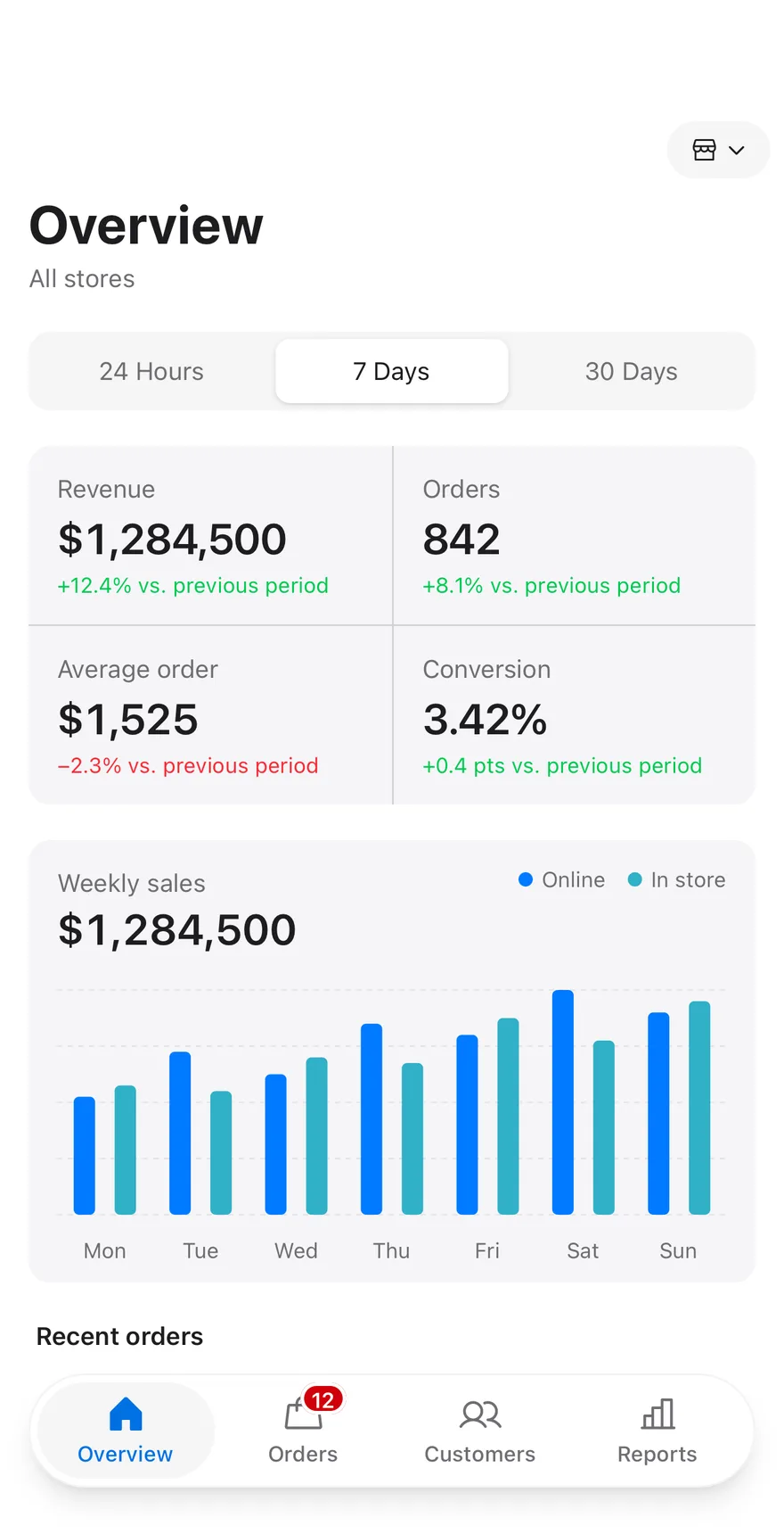 Dash Store on iOS in light mode
