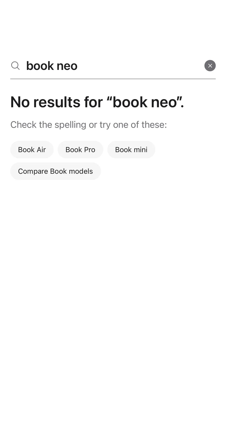 Empty Search on iOS in light mode