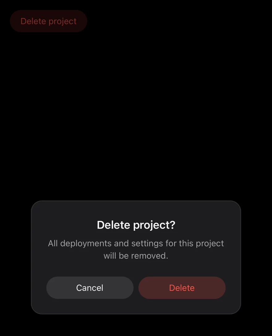 Alert Dialog (destructive) on iOS in dark mode