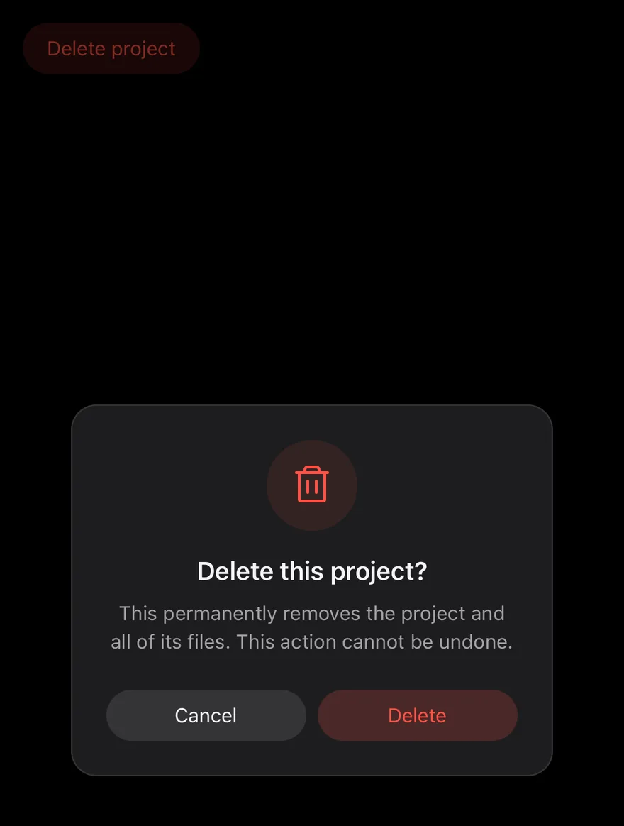Alert Dialog (with media) on iOS in dark mode
