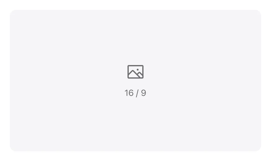 Aspect Ratio (placeholder) on iOS in light mode
