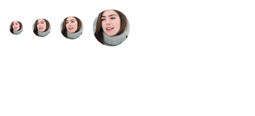 Avatar (sizes) on iOS in light mode