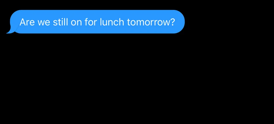 Bubble on iOS in dark mode