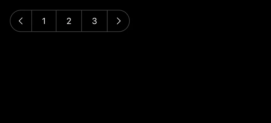 Button Group (pagination) on iOS in dark mode