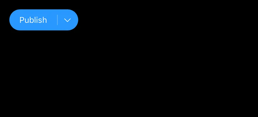 Button Group (split button) on iOS in dark mode