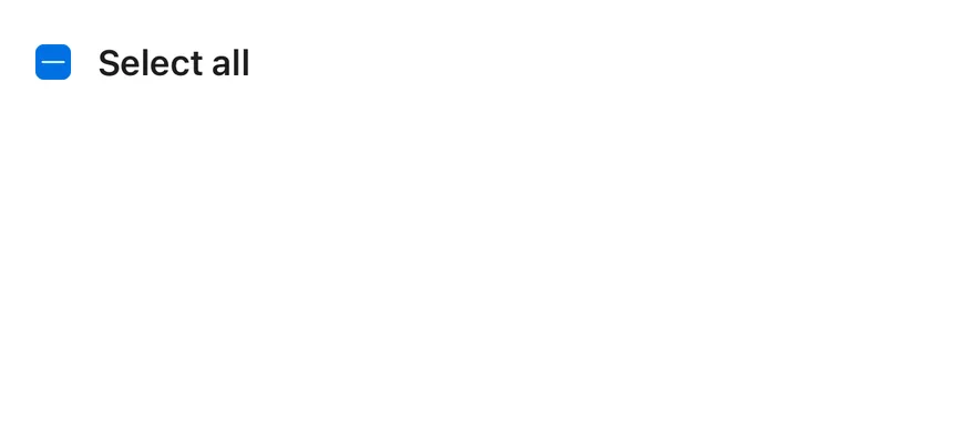 Checkbox (indeterminate) on iOS in light mode