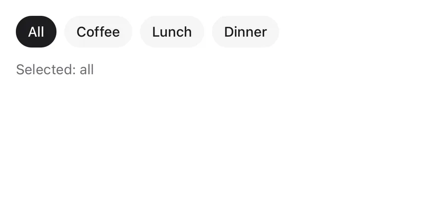 Chip (group single) on iOS in light mode