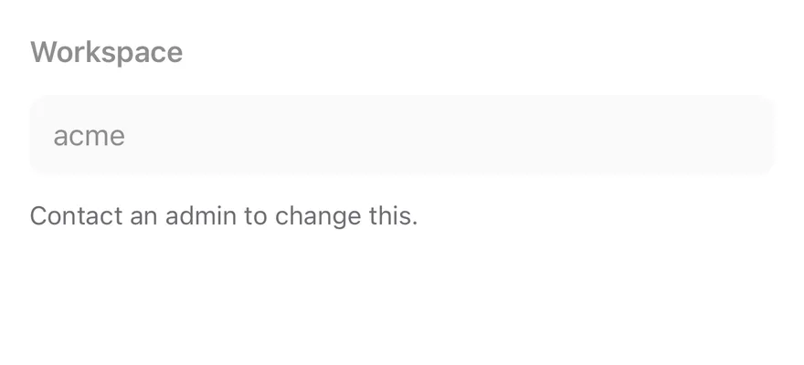 Field (disabled) on iOS in light mode