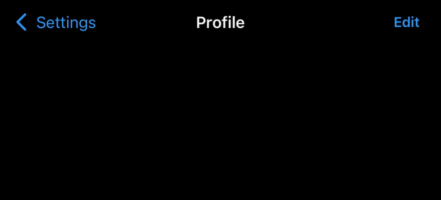 Header on iOS in dark mode