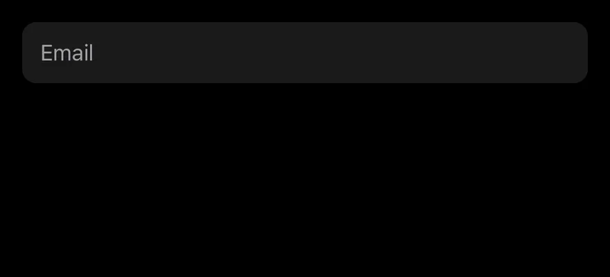 Input on iOS in dark mode