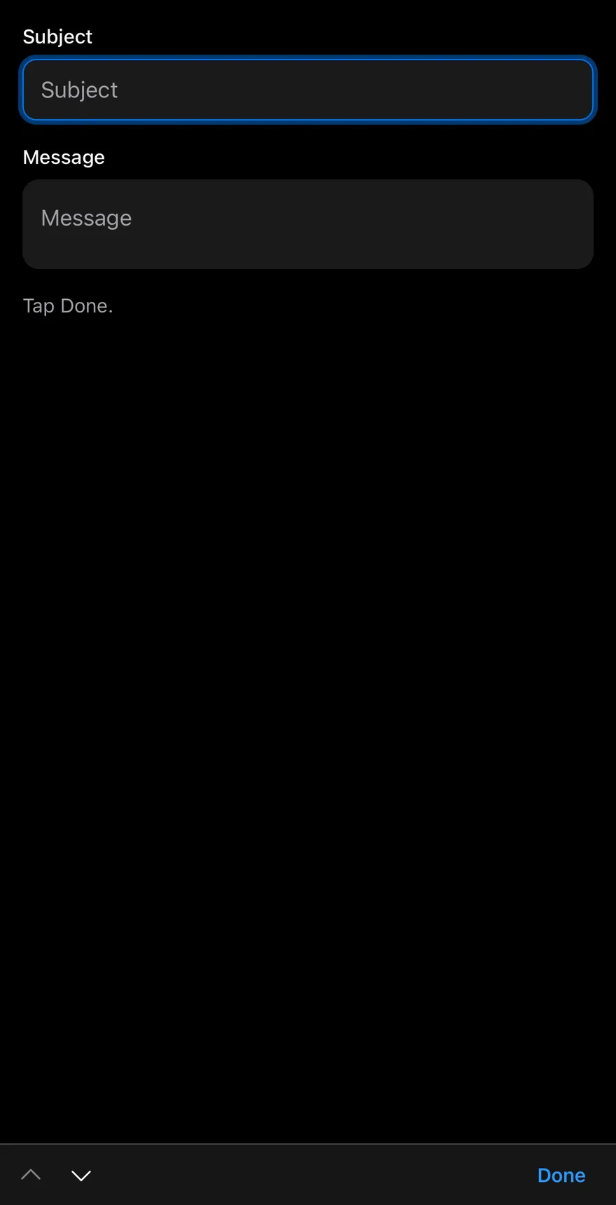 Input Accessory Bar (with textarea) on iOS in dark mode