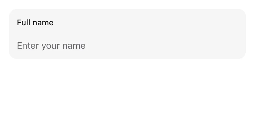 Input Group (block start) on iOS in light mode