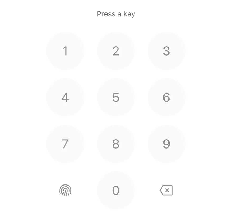 Keypad (disabled) on iOS in light mode