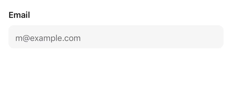 Label (with input) on iOS in light mode