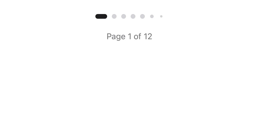 Page Indicator (interactive) on iOS in light mode
