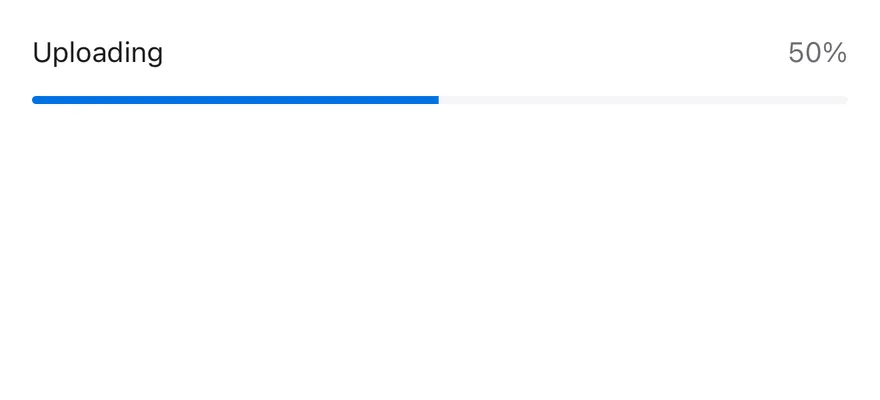 Progress (with label) on iOS in light mode