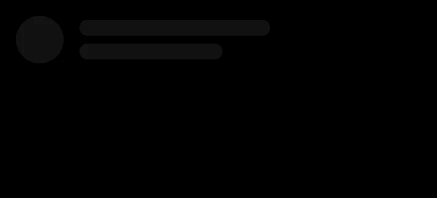 Skeleton (profile) on iOS in dark mode