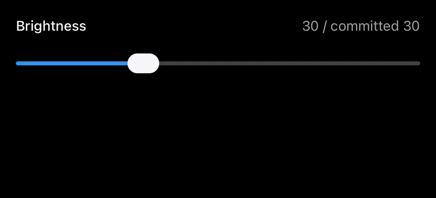 Slider (controlled) on iOS in dark mode