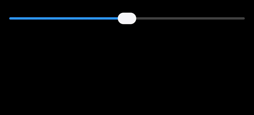 Slider on iOS in dark mode
