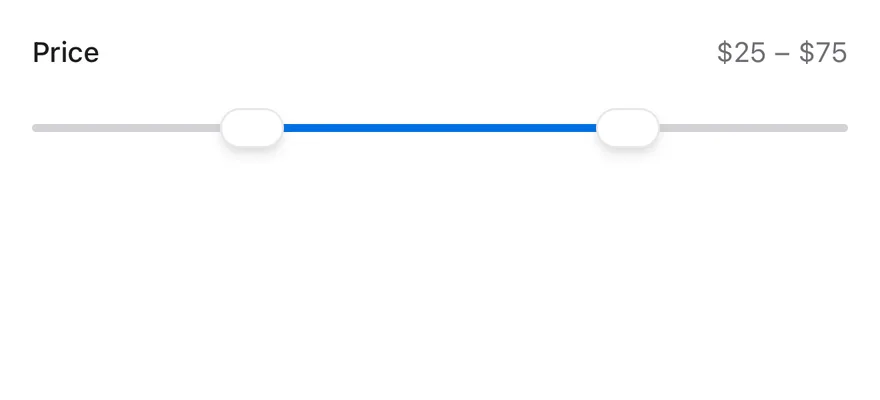 Slider (range) on iOS in light mode