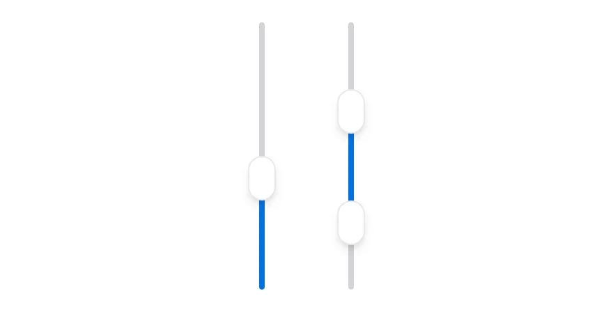 Slider (vertical) on iOS in light mode