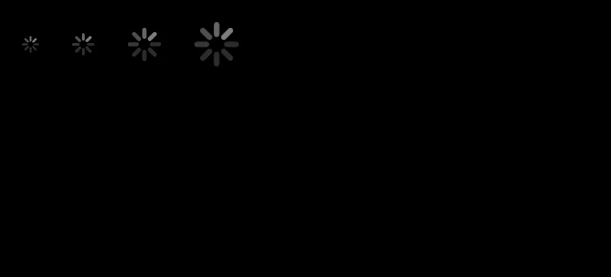 Spinner (sizes) on iOS in dark mode