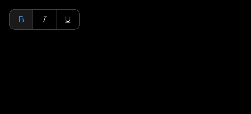 Toggle Group (attached) on iOS in dark mode