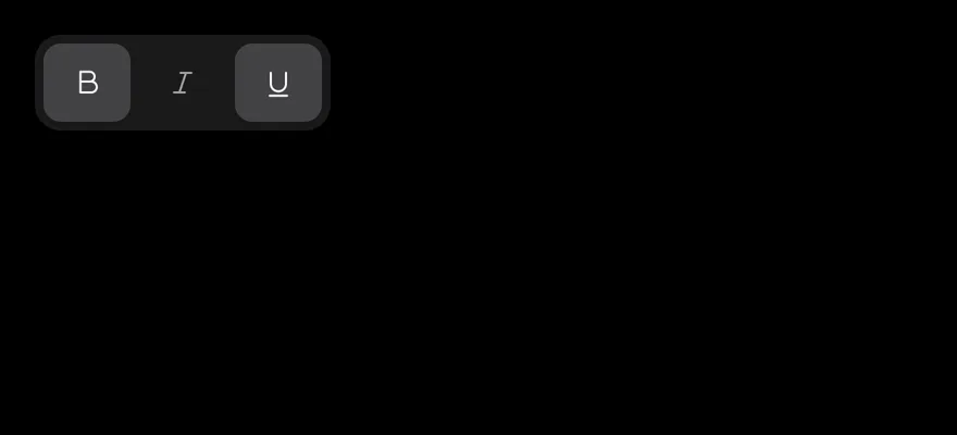 Toggle Group (segmented multiple) on iOS in dark mode