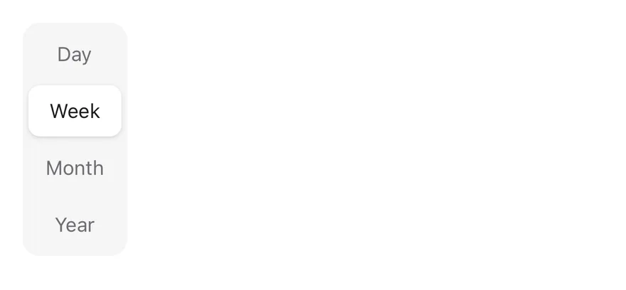 Toggle Group (segmented vertical) on iOS in light mode