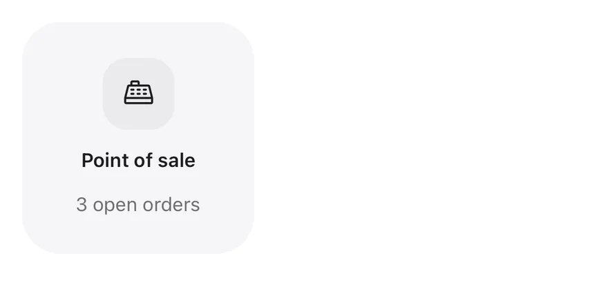 Widget (centered) on iOS in light mode