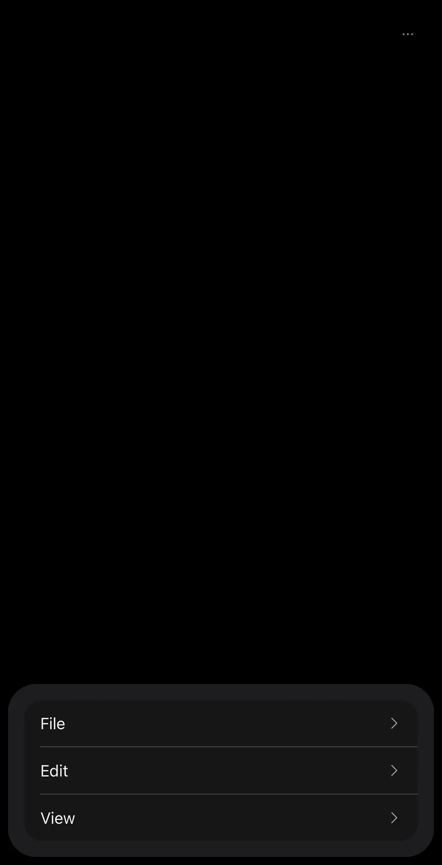 Action Bar (floating) on iOS in dark mode
