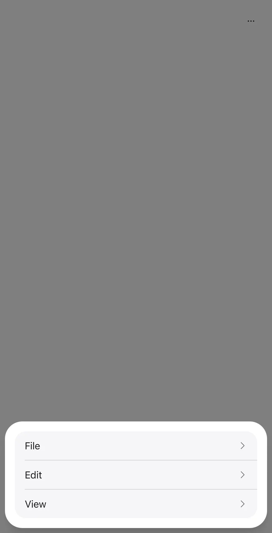 Action Bar (floating) on iOS in light mode