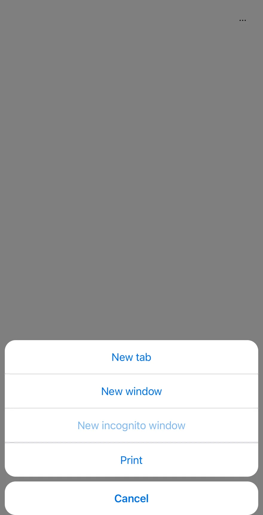 Action Bar (open by default) on iOS in light mode