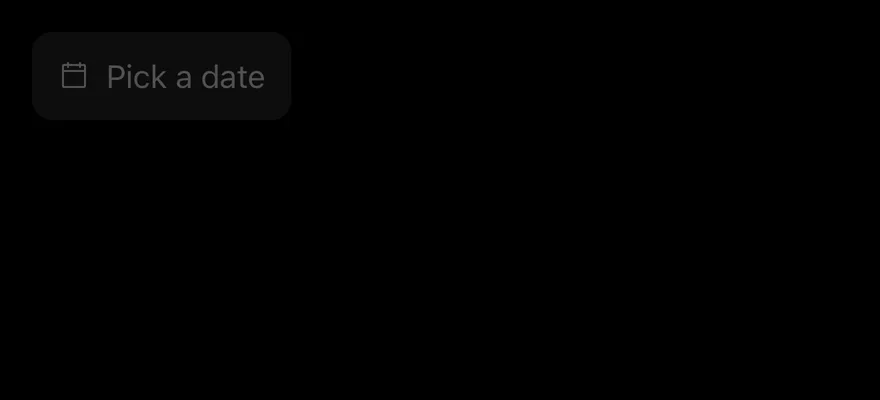 Date Picker (disabled) on iOS in dark mode
