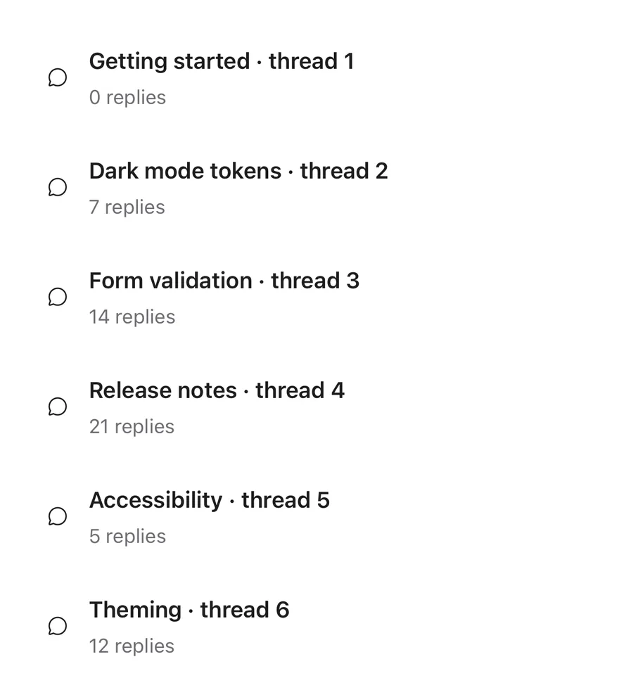 Paged List (single page) on iOS in light mode