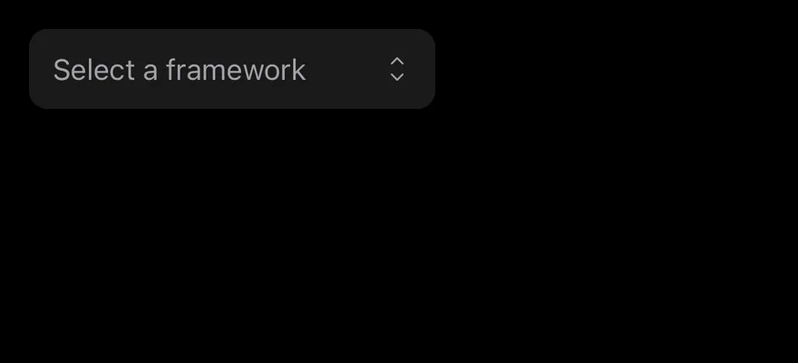 Search Picker (floating) on iOS in dark mode